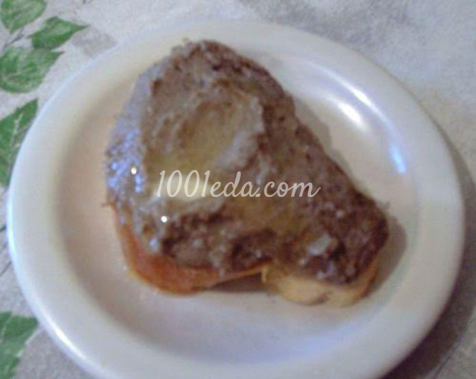 Бутерброд Сытный завтрак с картофельным пюре, паштетом и сливочным маслом в СВЧ