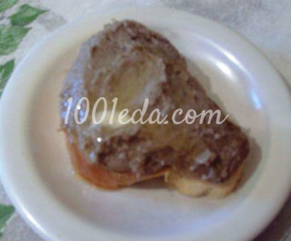 Бутерброд Сытный завтрак с картофельным пюре, паштетом и сливочным маслом в СВЧ