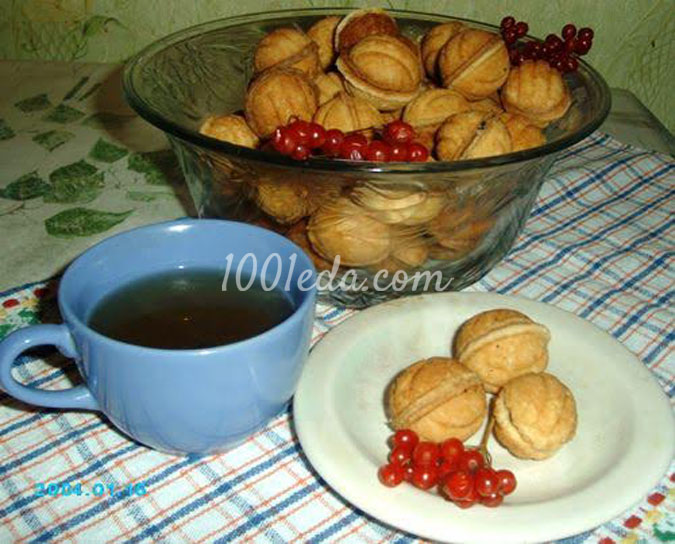 Печенье Орешки к чаю с начинкой из вареной сгущенки