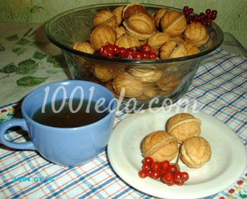 Печенье Орешки к чаю с начинкой из вареной сгущенки