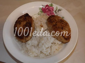 Домашние свиные котлеты с рисом на гарнир в мультиварке