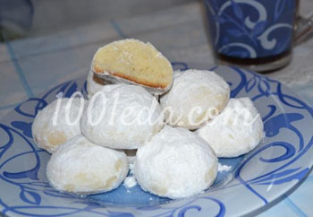 Снежное печенье к чаю: рецепт с пошаговым фото