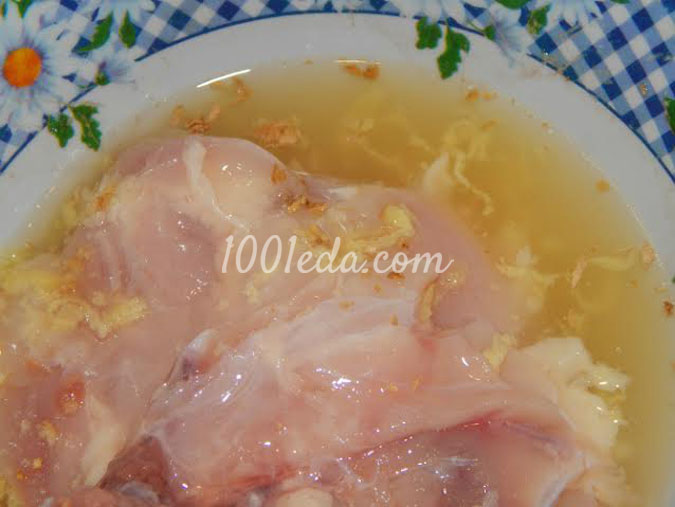 Курица в имбирно-медовом соусе с золотым рисовым гарниром