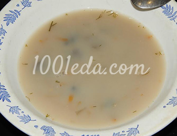 Молочный суп с грибами на ужин