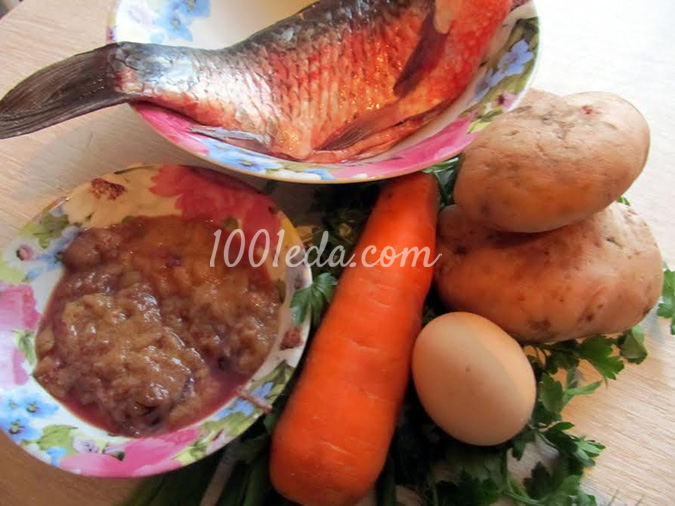 Рыбный суп с яйцом и чесноком