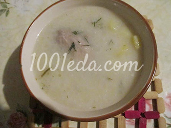 Сырный суп с куриными крылышками