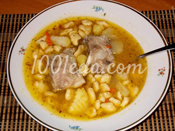 Суп с клецками и мясными косточками: рецепт с пошаговым фото