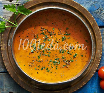 Суп-пюре с помидорами и петрушкой
