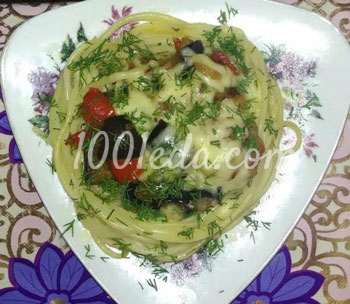 Спагетти с баклажаном Гнездо: рецепт с пошаговым фото