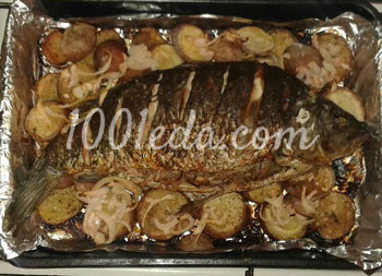 Карп на картофельной подушке: рецепт с пошаговым фото