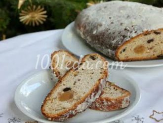 Рождественский штоллен с марципаном: рецепт с пошаговым фото
