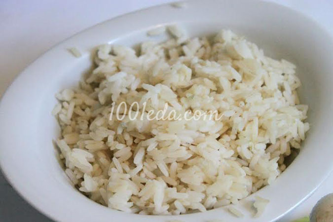 Рис с шампиньонами и луком