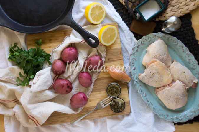 Жареная курица с лимонно-каперсовым соусом: рецепт с пошаговым фото