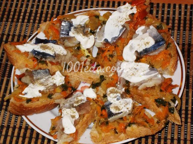 Закусочные бутерброды с филе соленой скумбрии: рецепт с пошаговым фото