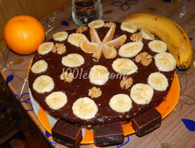 Праздничный шоколадно-банановый торт: рецепт с пошаговым фото