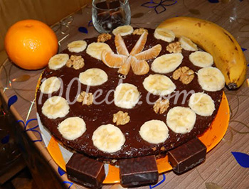 Праздничный шоколадно-банановый торт: рецепт с пошаговым фото