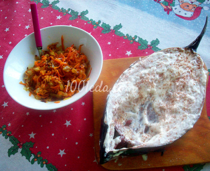 Скумбрия, запеченная в духовке, Овощная лодочка: рецепт с пошаговым фото