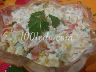 Салат Куриный с ананасами