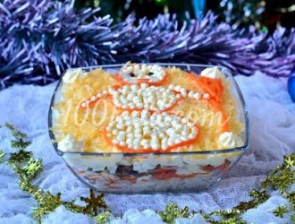 Слоеный салат с морковью по-корейски: рецепт с пошаговым фото