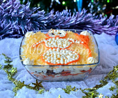 Слоеный салат с морковью по-корейски: рецепт с пошаговым фото