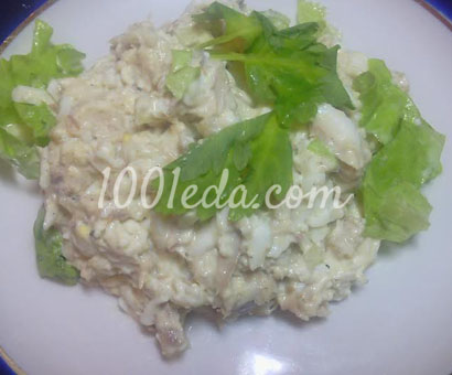 Салат с консервированной скумбрией