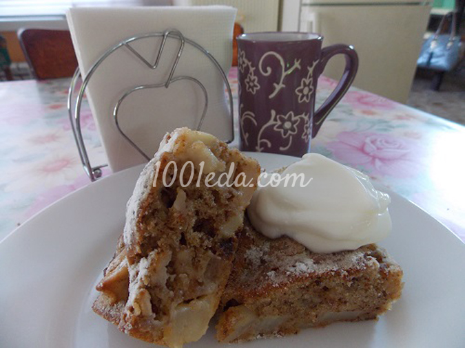 Яблочный пирог с грецкими орехами и черным шоколадом: рецепт с пошаговым фото 