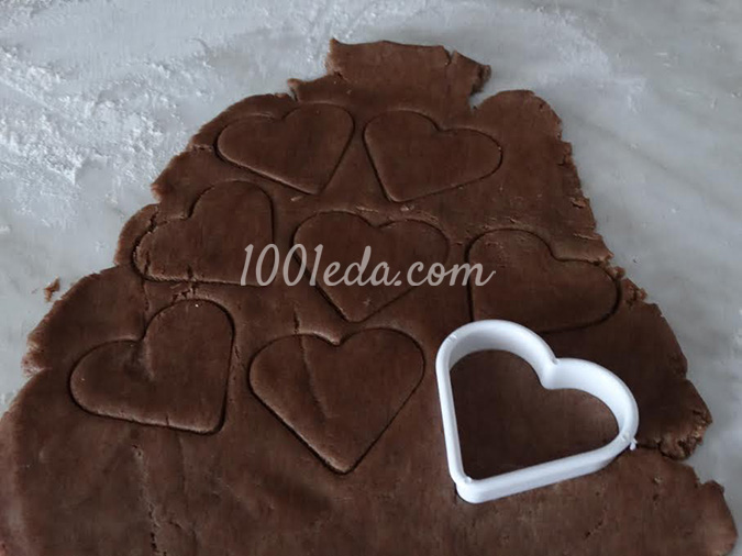 Печенье с какао Сердечки: рецепт с пошаговым фото