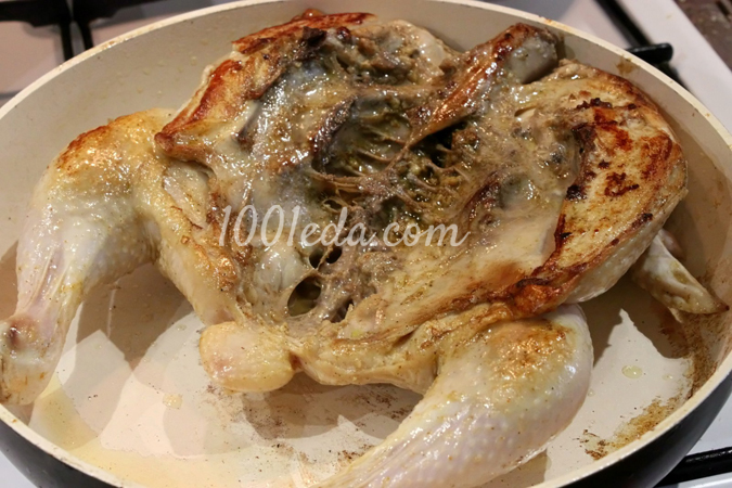 Цыпленок, обжаренный и запеченный в духовке: рецепт с пошаговым фото