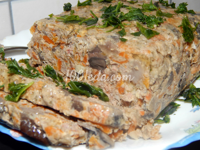 Мясной хлеб с грибной зажаркой: рецепт с пошаговым фото