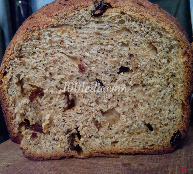 Сладкий хлеб с отрубями, маком и изюмом: рецепт с пошаговым фото