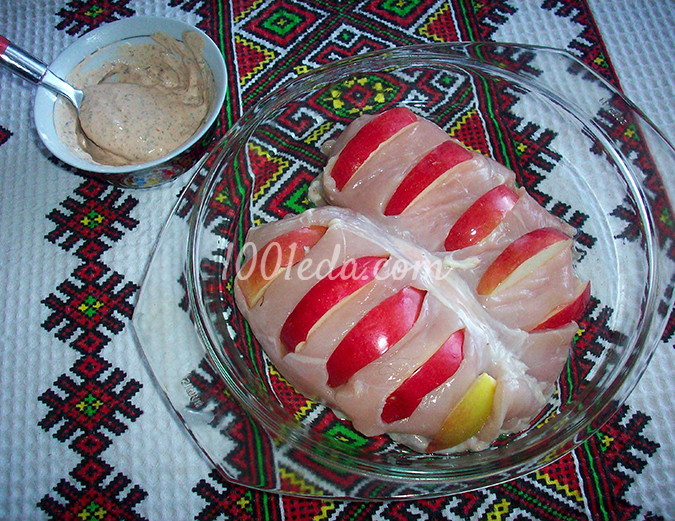 Куриная грудка запеченная с яблоками: рецепт с пошаговым фото