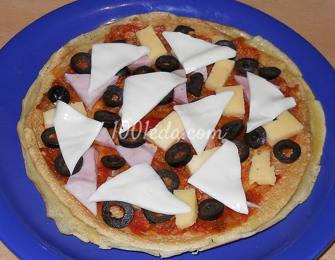 Блинная пицца: рецепт с пошаговым фото