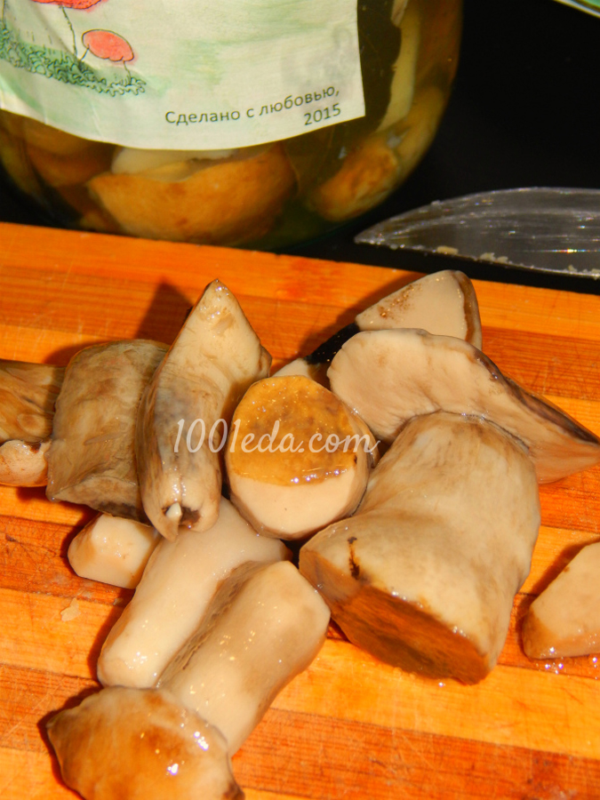 Простой картофельный салат с маринованными грибами: рецепт с пошаговым фото