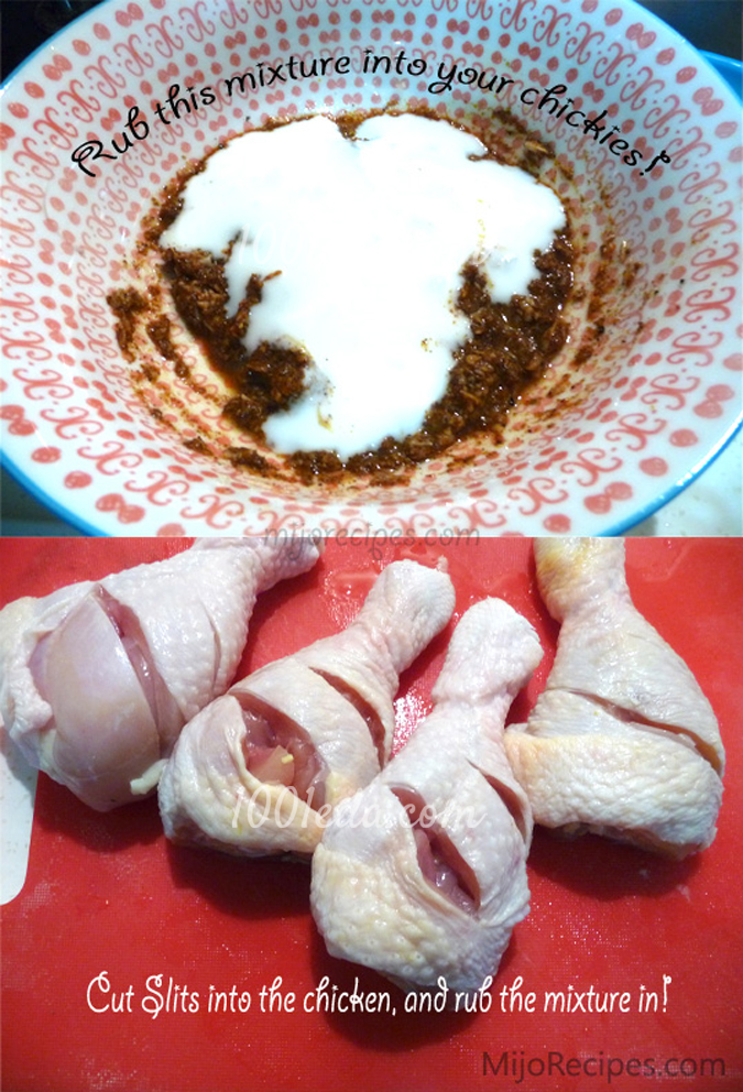 Простая курица тандури в духовке