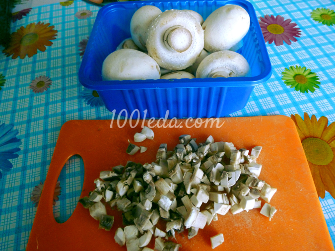 Блинный пирог с грибами и сыром: рецепт с пошаговым фото