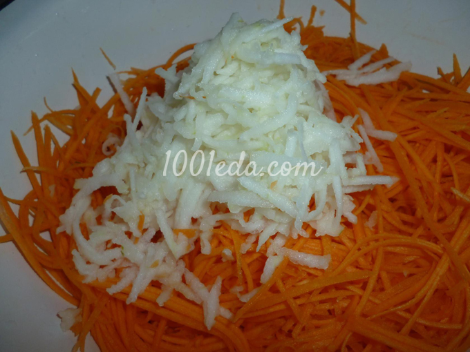 Морковно-печеночная закуска с яблоком и чесноком: рецепт с пошаговым фото