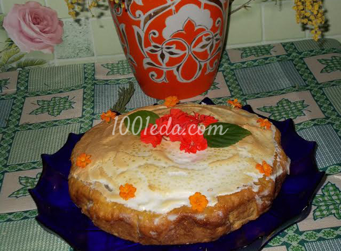 Пирог с фруктами Праздничный: рецепт с пошаговым фото