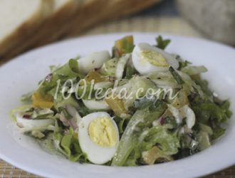 Овощной салат с перепелиными яйцами и двумя заправками: рецепт с пошаговым фото