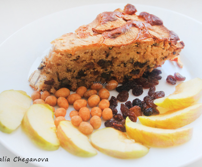 Яблочно-ореховый пирог с сухофруктами: рецепт с пошаговым фото