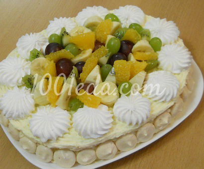 Торт с безе и фруктами как австралийский пасхальный десерт: рецепт с пошаговым фото