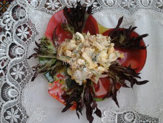 Весенний салат с ветчиной