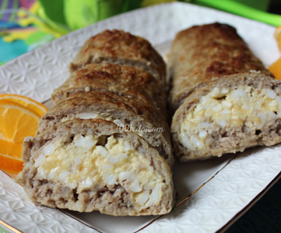 Рулет мясной закусочный: рецепт с пошаговым фото