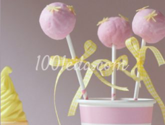Желтые и розовые кейк-попсы (Cake Pops)