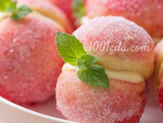 Печенье Персики с сырным кремом