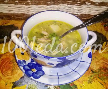 Лёгкий суп с молодым зелёным горошком и куриной грудкой для детей: рецепт с пошаговым фото