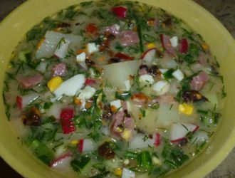 Панская окрошка: рецепт с пошаговым фото