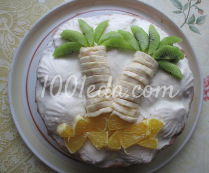 Зефирный торт для детей Таинственный остров: рецепт с пошаговым фото