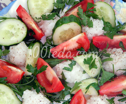Летняя овощная тарелка с рисовыми шариками: рецепт с пошаговым фото