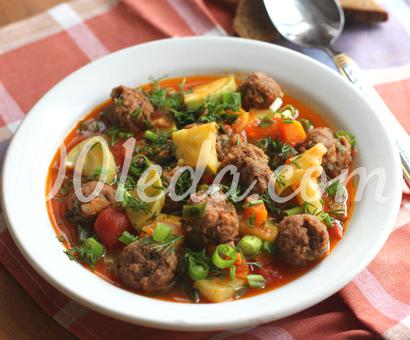 Мясные шарики с кабачками в томатном соусе в мультиварке: рецепт с пошаговым фото