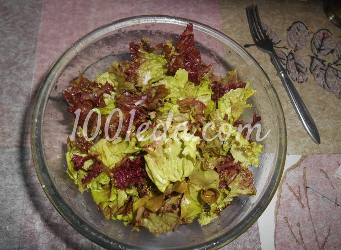 Лёгкий салат из салатных листьев: рецепт с пошаговым фото